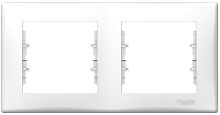 Рамка горизонтальная Schneider Electric Sedna 2-м. белый картинка